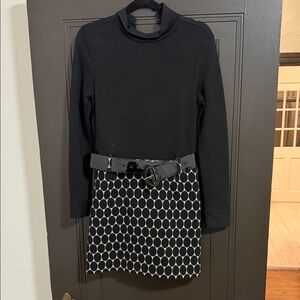 Milly Black Dress with Camouflage Detail